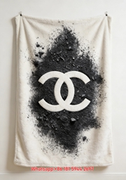 Chanel Pink Gold Gradient Flannel Throw Blanket IMG_7301